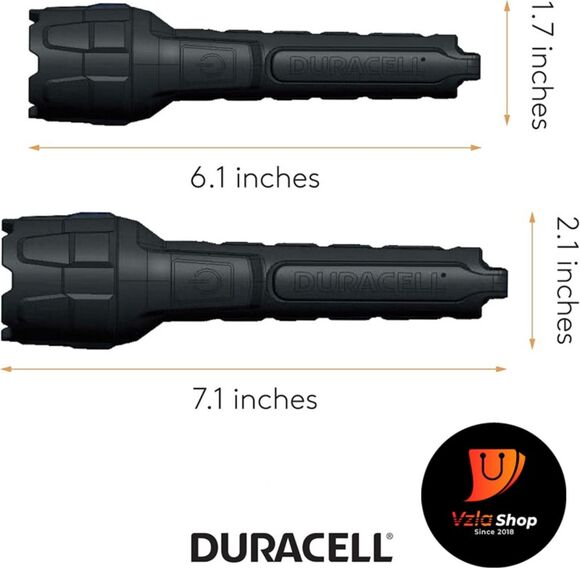 Duracell Heavy Duty Rubber Flashlight Combo Pack -100 & 80 Lumen Flashlights - Picture 3 of 3